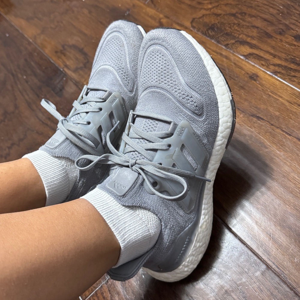 Adidas Grey Ultraboost tennis shoes